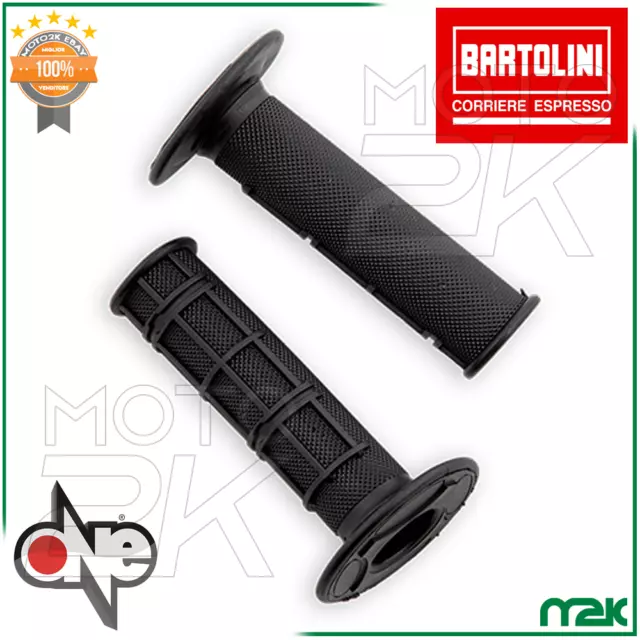 Kit Coppia Manopole Gomma Nere Manubrio Grip Scooter Vespa Quad Mini Moto Pitbik