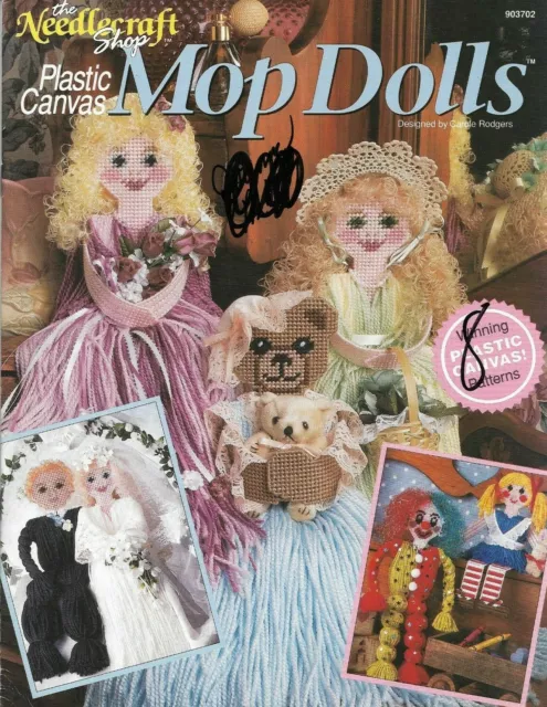Used Mop Dolls Bride Groom Bear Girls 7 Designs Plastic Canvas Pattern Book