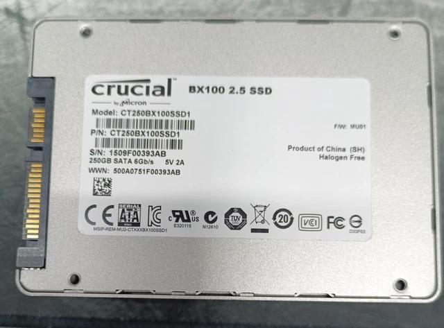 CRUCIAL BX100 250GB Internal (CT250BX100SSD1) SSD - Main Image