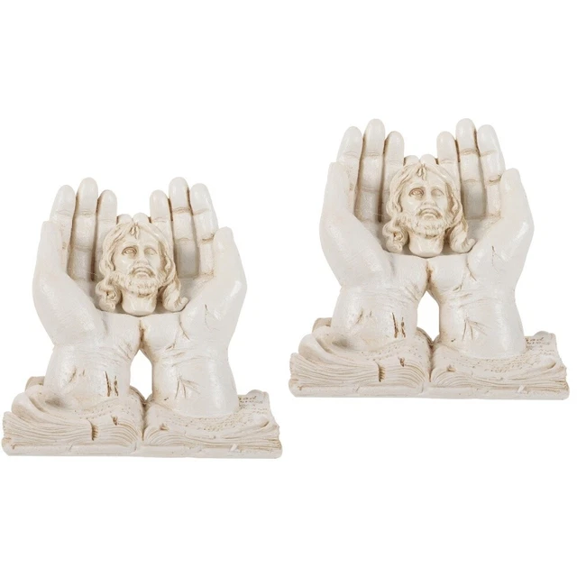 2x Pequeña Escultura de Resina Portátil de Escritorio para Amigos Regalos Decoración del Hogar