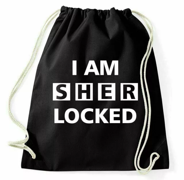 I Am Sherlocked Gym Bag Sherlock Holmes Logo Sportbeutel Jute Bag Rucksack