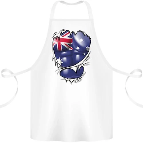 Gym Australian Flag Muscles Australia Cotton Apron 100% Organic