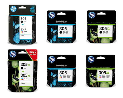HP 305 / 305XL Black & Colour Ink Cartridges Lot for HP ENVY 6000
