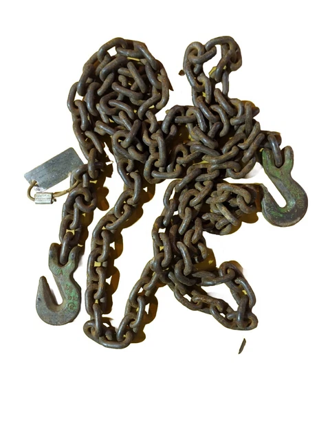 Used Chain Load Binder 3/8’’ x 14’  W/Grab Hooks FD Lake 7100lbs Grade 10