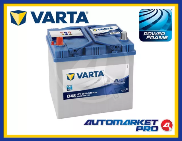 Batterie Voiture VARTA D48 12 V 60 Ah Ampère 540 de Fr Dynamic