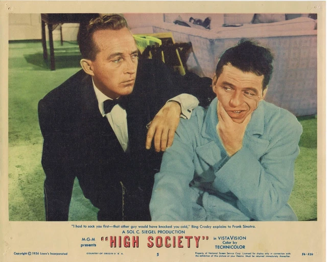 HIGH SOCIETY Original US Lobby card 5 Bing Crosby Frank SInatra