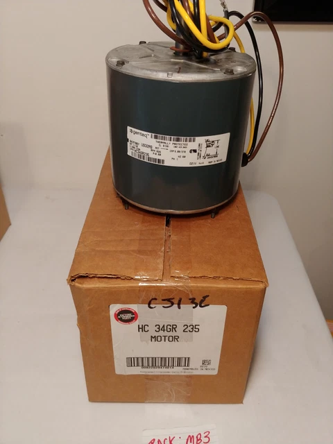 Carrier Bryant HC34GR235 OEM 1/10HP Condenser Fan Motor Genteq 5KCP39EFU932AS