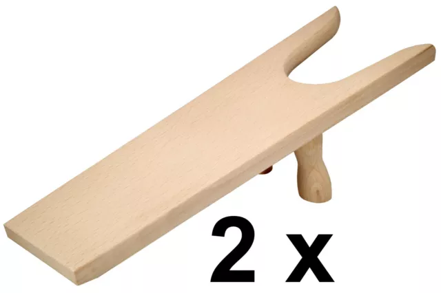 2 x Stiefelknecht Stiefelauszieher Stiefelzieher Schuhauszieher L 32,5 cm Buche