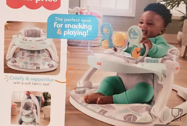 Fisher-Price Deluxe Sit-Me-Up Floor Seat Pebble Stream, Baby Chair NEW IN BOX