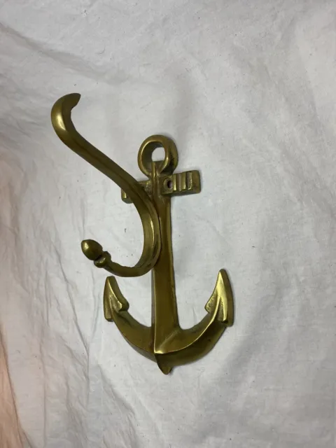 Vintage Anchor Wall Hook Solid Brass