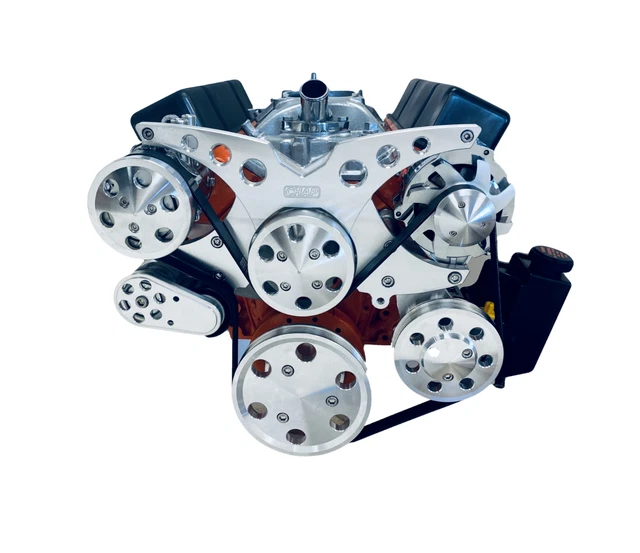 SMALL BLOCK CHEVY Serpentine Pulley Conversion Kit ALT PS AC SBC