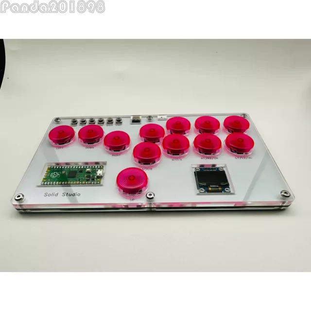 Solid Studio Arcade Controller Game Fight Stick w/ RGB Lights for Hitbox KOF