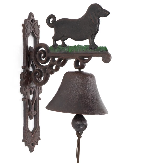 Luxus Pur Türklingel Dackel Gusseisen - Antike Glocke Für Haus & Garten