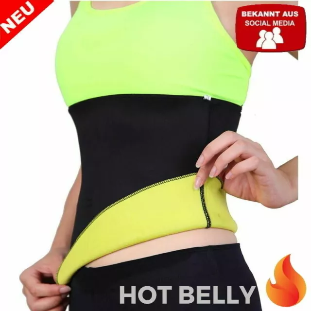 HotBelly Bauchweggürtel Belt Abnehmen Bauchtrainer Schwitzgürtel Neopren Gürtel