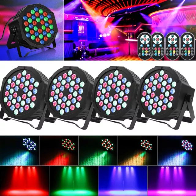 RGB 80W 36LED Stage Par Light DMX Concert Party Show DJ Lights + Remote Control