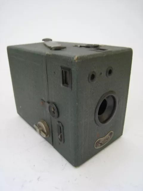 Coronet Portrait Boxkamera grün, alte Kamera, Fotoapparat