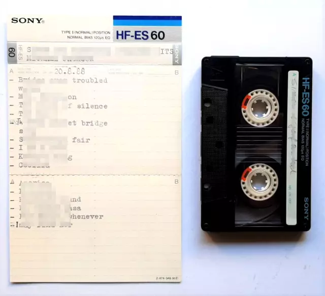 Mc Sony Hf-Es 60 Es60 Musicassetta Vintage Compact Cassette Tape Usata Rara A