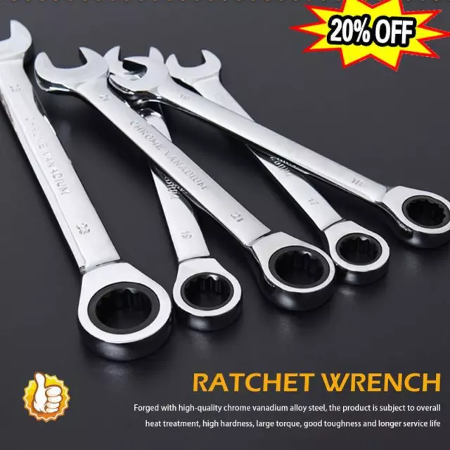 8-16mm Combination Ratchet Wrench Spanner Ratcheting Head Metric Tool Sets