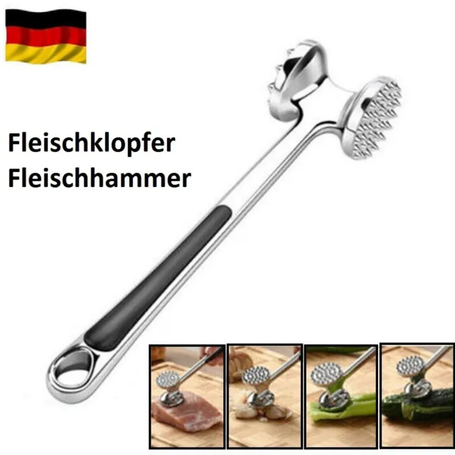 Fleischhammer Fleischklopfer Schnitzelklopfer Edelstahl fleisch steaker Hammer