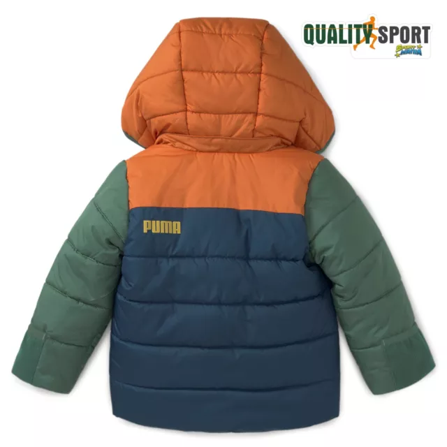 Puma Minicats Padded Jacket Blu Arancio Verde Giubbino Bambino Infant 849873 64 2