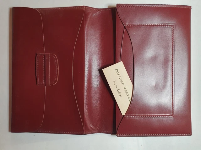 Portefeuille vintage en cuir pour la pêche à la mouche