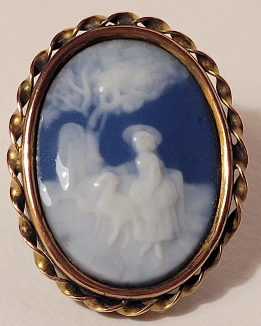 Broche Ancienne Porcelaine de Limoges - Signée L. Desvallois - Montres & Bijoux