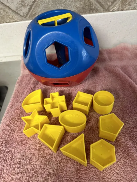 Tupperware Shape-O-Ball Toy Shape Sorter with 10 Shapes Vintage Complete