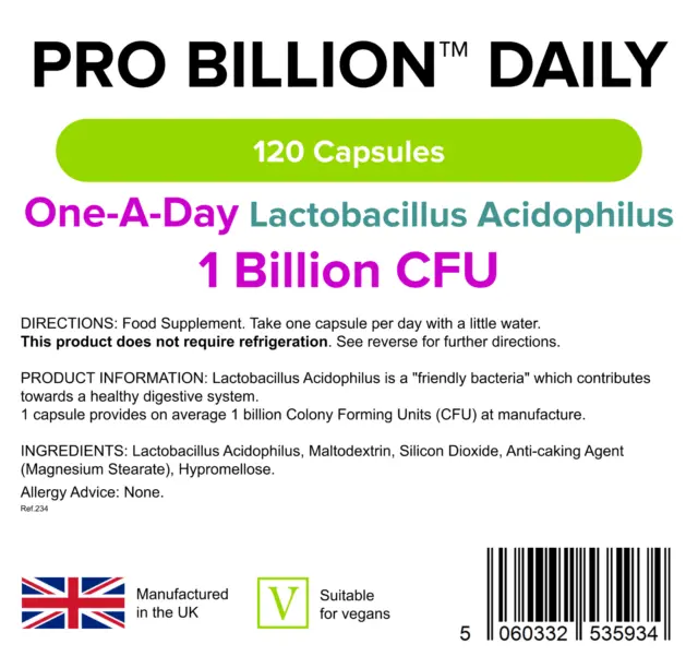 Lindens Pro Billion Daily Capsules (120 pack) 1 bn CFU 2