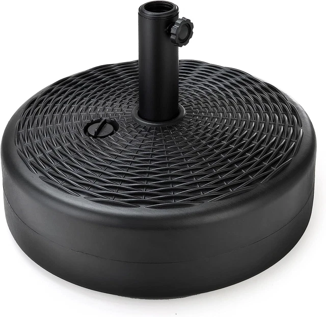 PATIO UMBRELLA BASE Stand Fillable Pole Holder Circular 40lb HOME ZONE