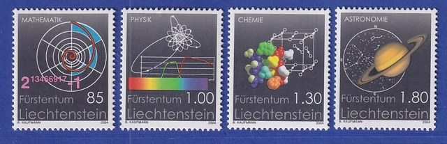 Liechtenstein 2004 Exakte Wissenschaften Planet Saturn Mi.-Nr. 1357-60 **