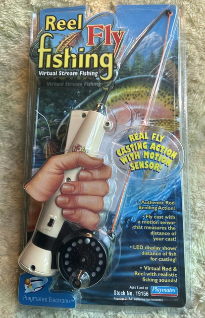 NEW PLAYMATES ELECTRONIX Vintage 1999 Reel Fly Fishing Virtual Fishing Game  $34.99 - PicClick