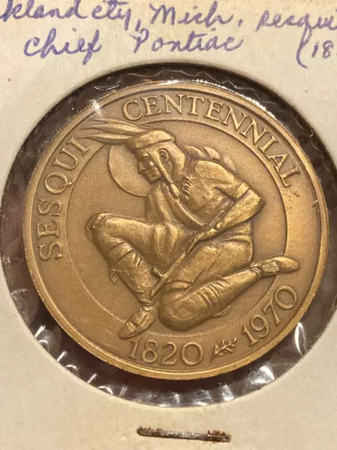 1970 County of Oakland MI Sesquicentennial Medal