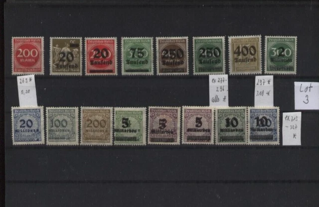 Deutsches Reich  Inflation kleines Lot 3 TOP ungebraucht