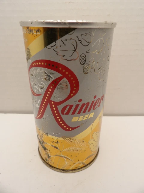 Rainier Hand Sowing Grain Straight Steel Zip Tab Beer Can #186-30 Seattle Wash.