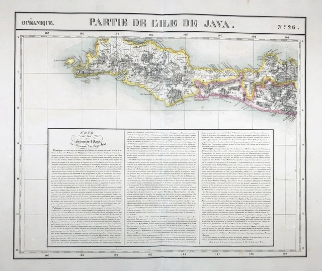 JAVA ISLAND INDONESIA Asia Asie Asien Karte carte map Vandermaelen 1827 ...