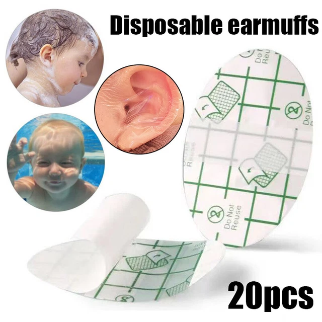 60pcs Kids Baby Infant Bath Swimming Waterproof Ear Paste Stickers Disposable ‖