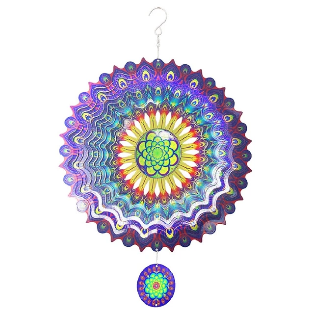 Campanello Eolico In Metallo Con Uccello - TentHome - Decorazione Da Esterno/Interno - Resistente Alle Intemperie - Lunghezza 64cm