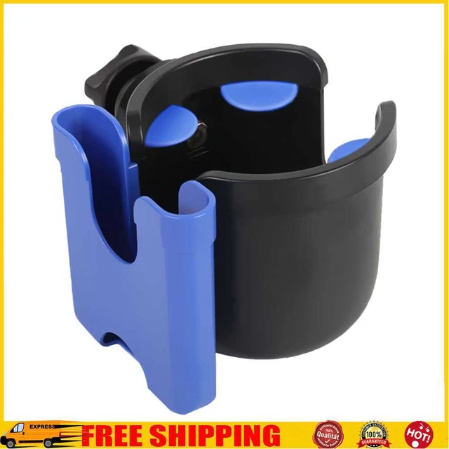 Portavasos universal 2 en 1 para cochecito de bebé (azul oscuro)