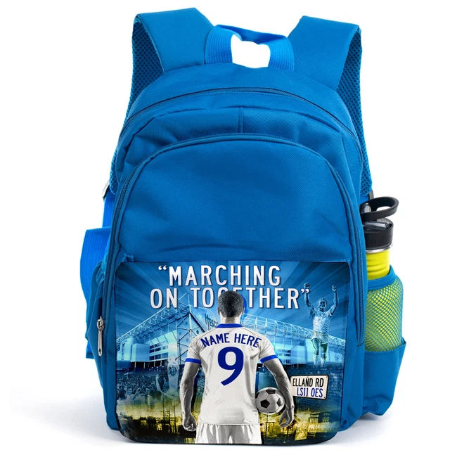 PERSONALISED LEEDS BACKPACK Boys Football School Bag Children Rucksack AF72 19.95 PicClick UK