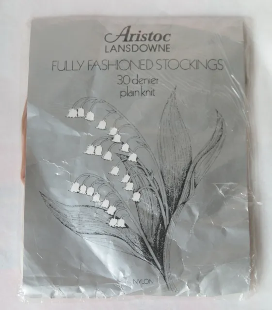 Calze vintage Aristoc Lansdowne completamente alla moda 30 den Allure 26 cm 10 2