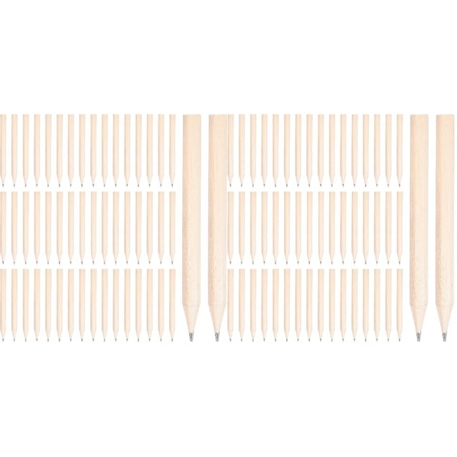 100 pz penne rotonde corte mini penne di legno bambino penne rotonde