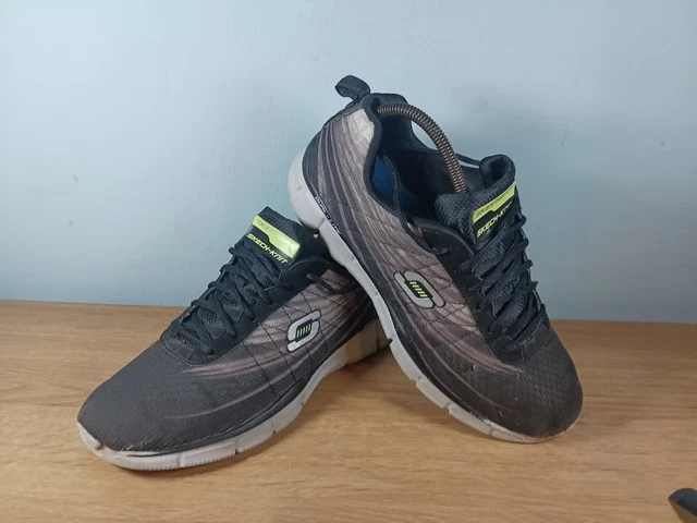 SKECHERS SKECHERS KNIT Mens Dual lite Trainers Size Uk9.black Grey.SN 51507 21.99 PicClick UK