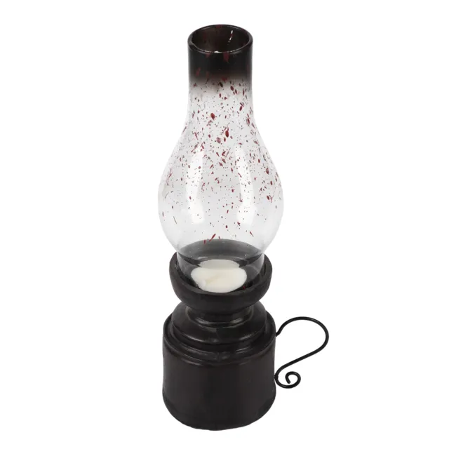 Resin Crafts Nostalgic Kerosene Lamp Candle Holder Decoration Vintage Glass HG