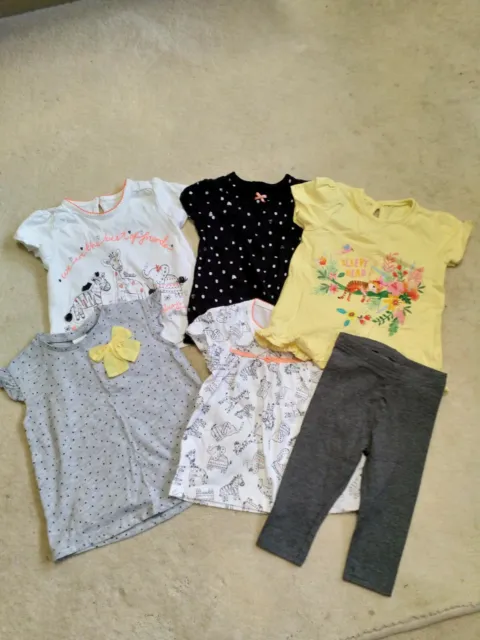 BUNDLE OF BABY GIRLS SUMMER CLOTHING AGE 6-9 MONTHS Good Condition No Marks