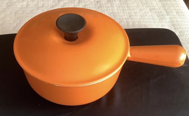 Ancienne casserole/caquelon fonte émaillée Le Creuset années 70 vintage - Arts de la table