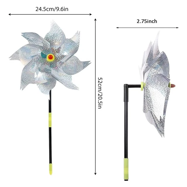 Curated visual reference: Visual Reference: 3 Pieces Windmills Bird Repellent Fruit Garden Reflective Windmill