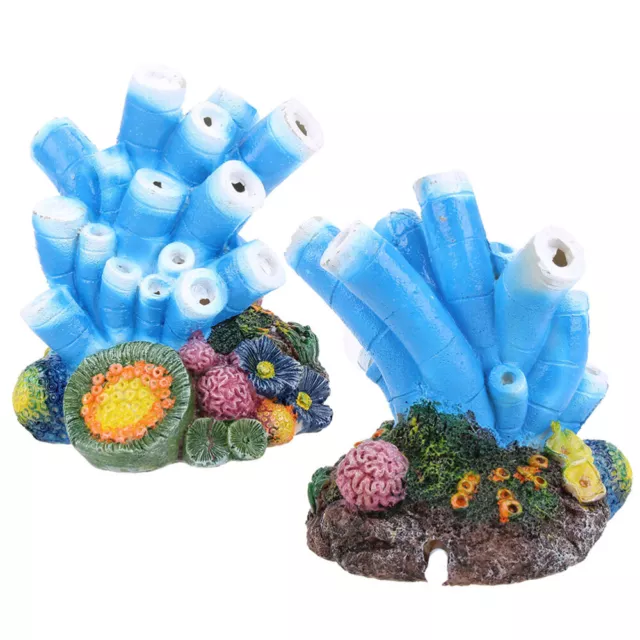 Bomba de aire para acuario coral tanque de peces decoración de plantas acuáticas falsas adorno