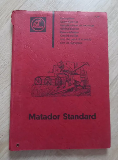 Claas Mähdrescher Matador Standard Ersatzteilliste