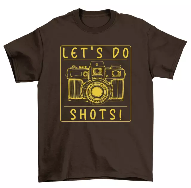 Let's Do Shots T-Shirt Camera Funny Photography Photographer Tee Men Women