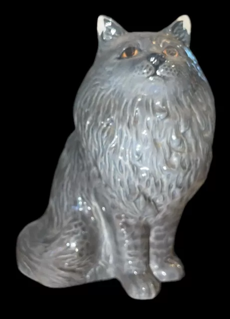 Beswick - Persian Cat Sitting 1880 Swiss Roll Grey Gloss  FC